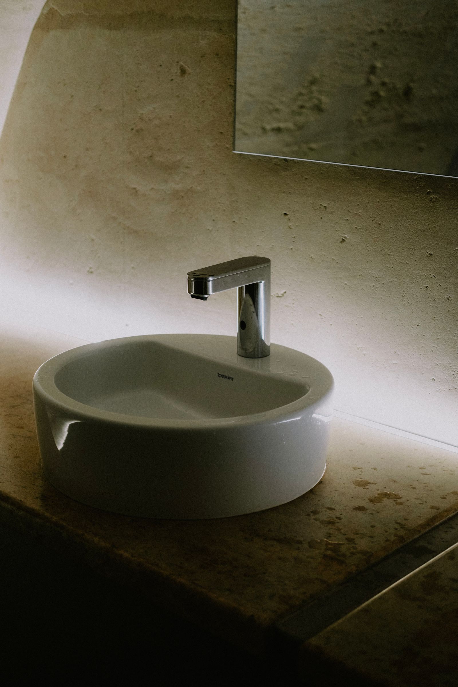 Stylish bathroom sink installation